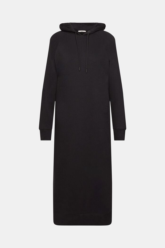 Robe à capuche de coupe allongée, BLACK, detail image number 5