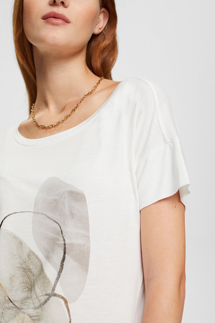 T-shirt à imprimé métallique, LENZING™ ECOVERO™, OFF WHITE, detail image number 0