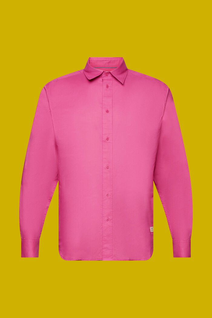 T-shirt à manches longues unicolore, 100 % coton, DARK PINK, detail image number 5
