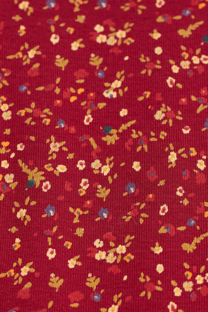 T-shirt à manches longues animé d’un motif floral, CHERRY RED, detail image number 5