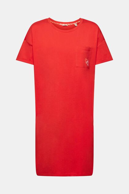 Chemise de nuit munie d’une poche-poitrine, RED, overview