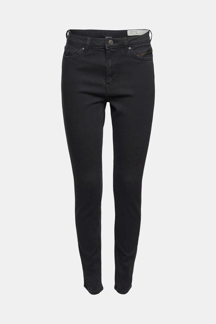 Pantalon stretch à détail zippé, BLACK, detail image number 2