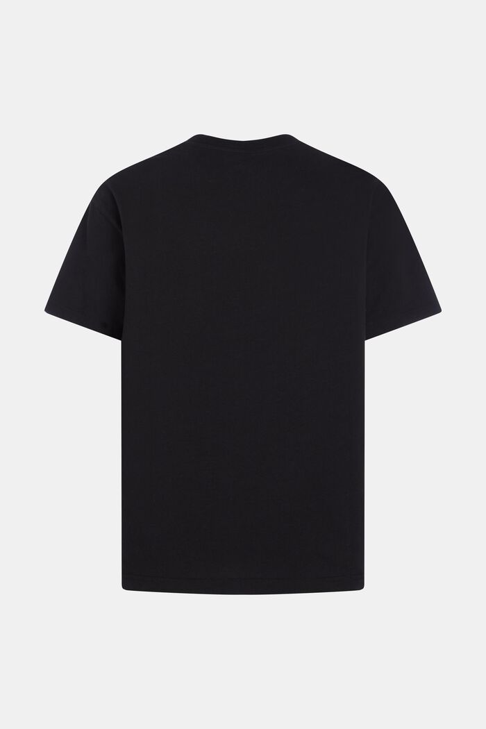 T-shirt à logo brodé sur la poitrine AMBIGRAM, BLACK, detail image number 5