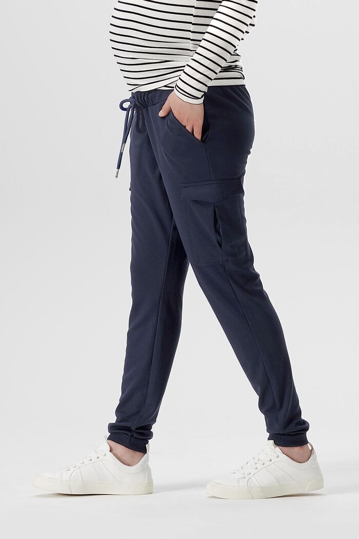 Pantalon de jogging style cargo recouvrant le ventre, NIGHT SKY BLUE, detail image number 2