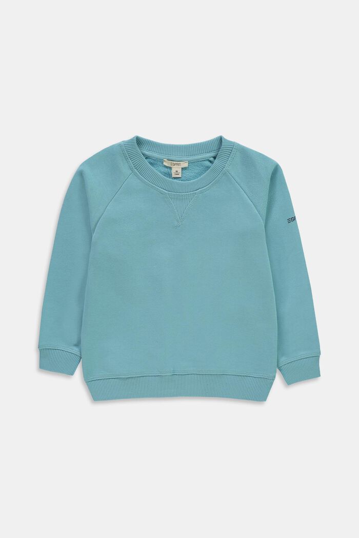 Sweat-shirt unicolore, LIGHT TURQUOISE, overview