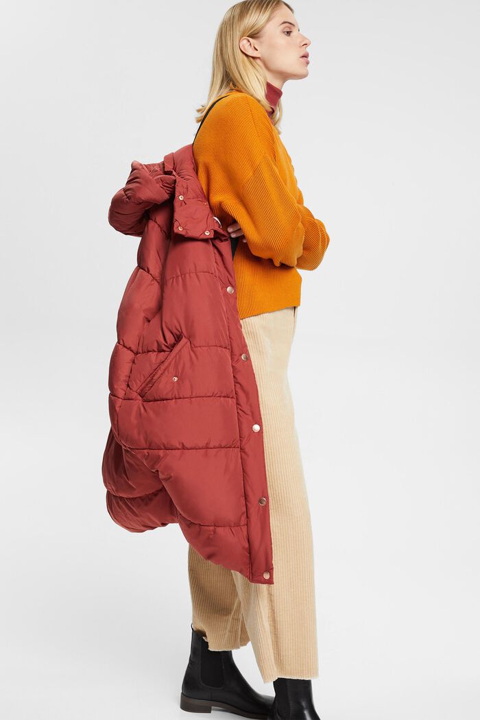 Manteau matelassé à capuche amovible, TERRACOTTA, detail image number 5