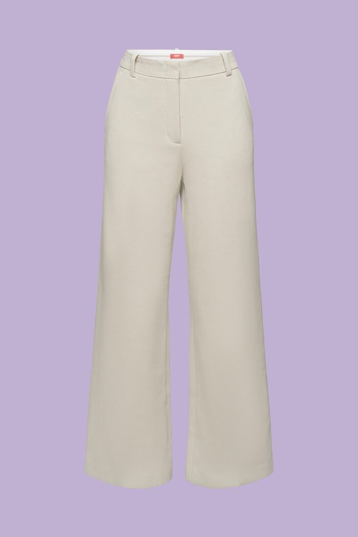 Pantalon à jambes larges en coton biologique mélangé, LIGHT GREY, detail image number 6