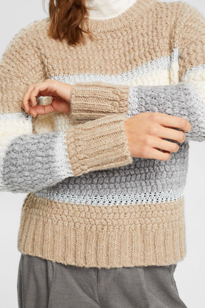 ESPRIT – Pull-over en laine épaisse mélangée à effet scintillant sur notre  boutique en ligne