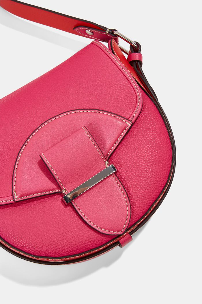 Végane : le sac au design colour blocking, PINK FUCHSIA, detail image number 3