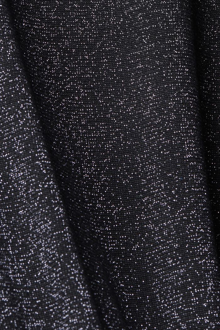 Robe en maille CURVY, de longueur midi et à effet scintillant, BLACK, detail image number 5