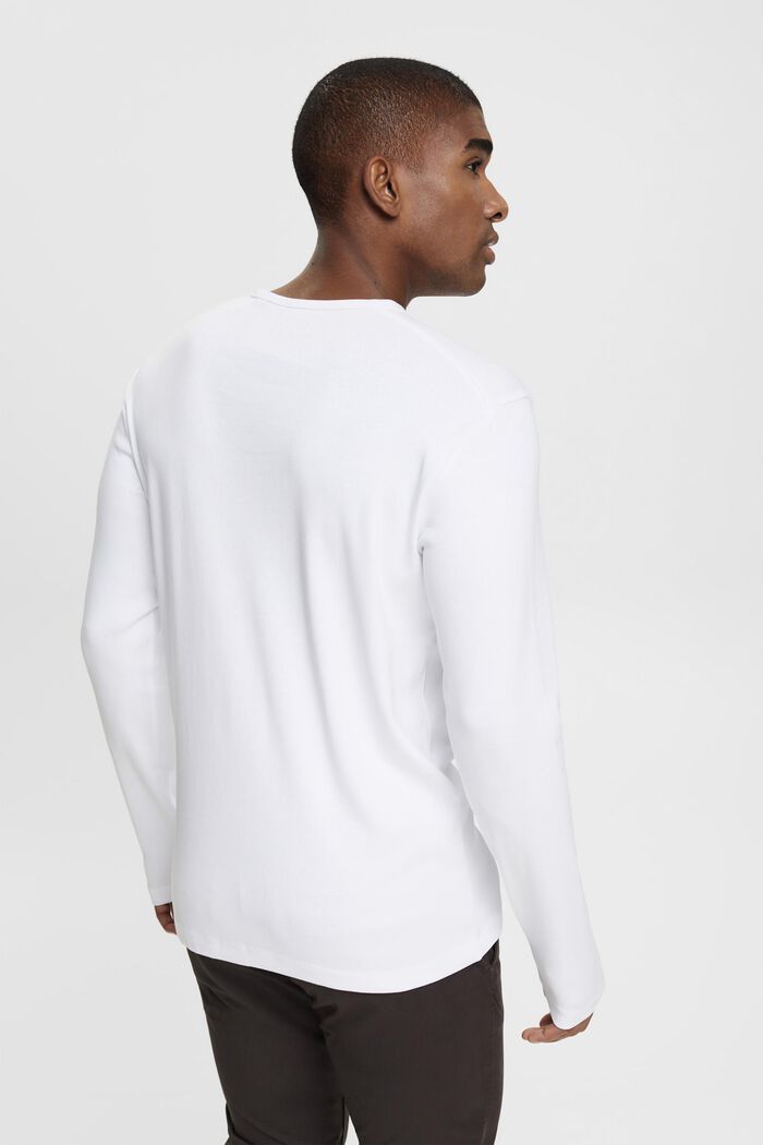 T-shirt à manches longues en jersey, WHITE, detail image number 3