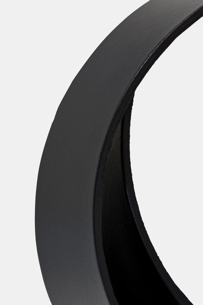 Ceinture basique en cuir lisse, BLACK, detail image number 1