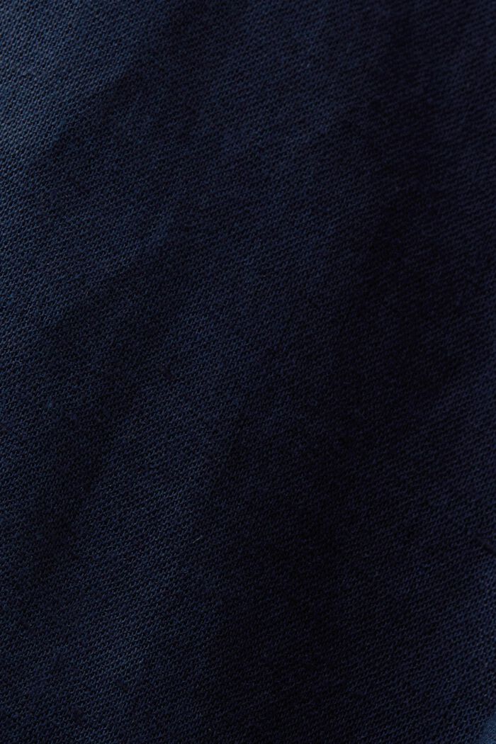 Robe-chemise à ceinture en mélange de lin et de coton, NAVY, detail image number 5