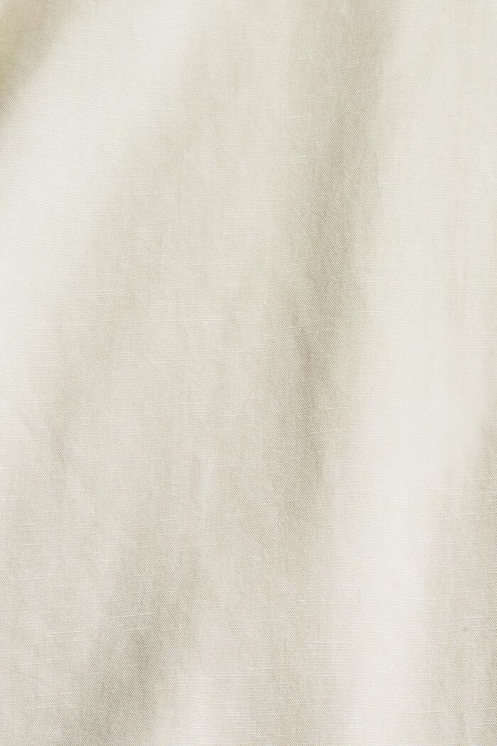 À teneur en lin : la chemise dotée d'un col à pointes boutonnées, LIGHT BEIGE, detail image number 4