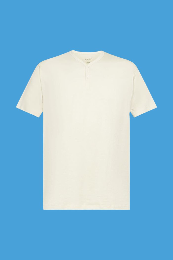 T-shirt col tunisien en jersey flammé, ICE, detail image number 6