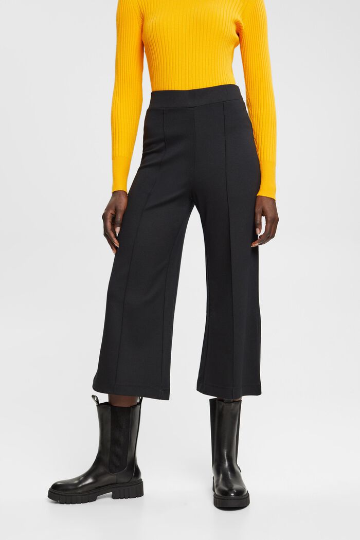 Jupe-culotte taille haute en jersey, BLACK, detail image number 0