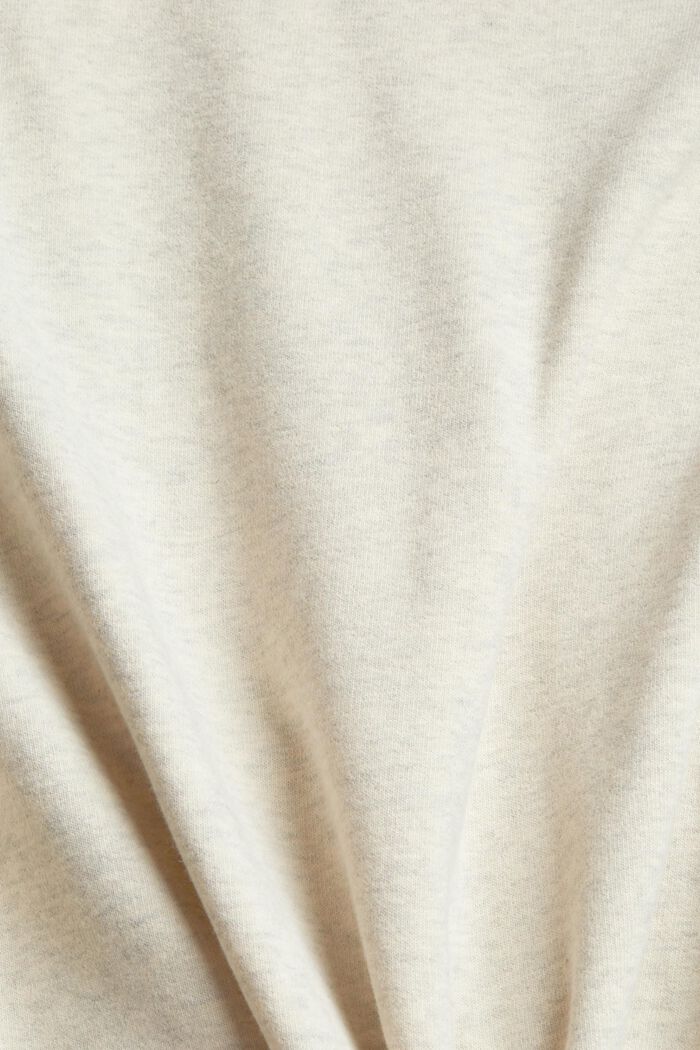 Sweat-shirt chiné à cordon de serrage, OFF WHITE, detail image number 4