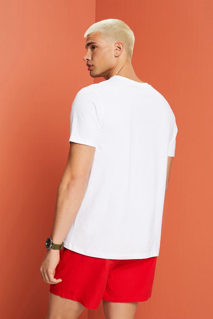 T-shirt en coton imprimé, WHITE, detail image number 3