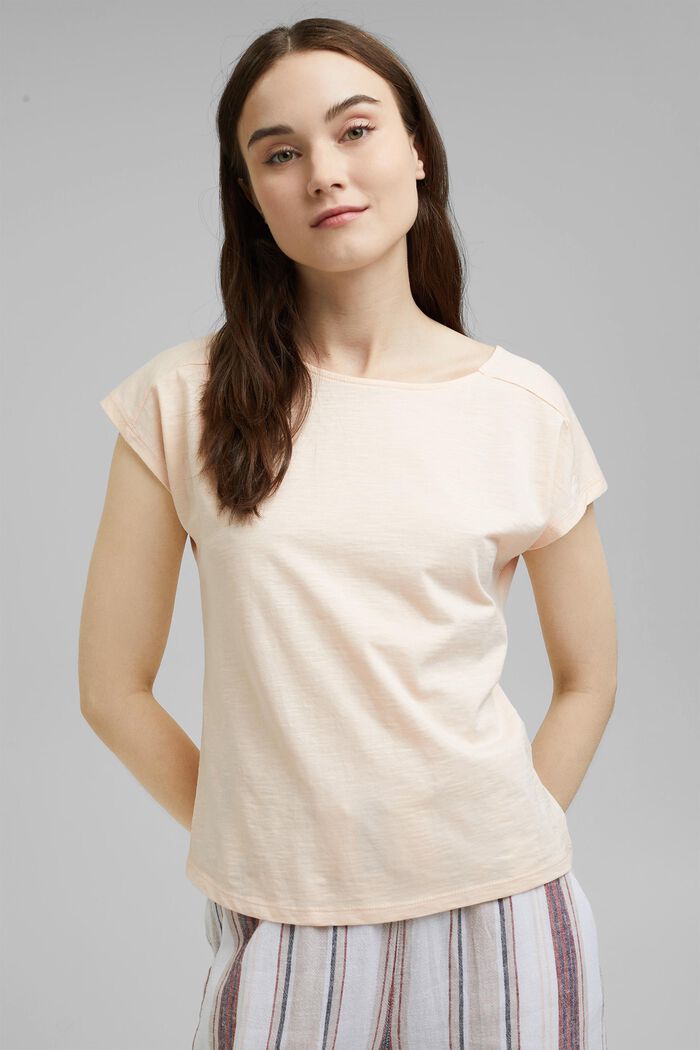 T-shirt à découpes, coton biologique, NUDE, detail image number 0