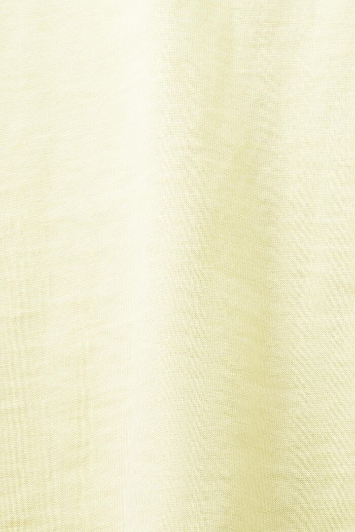 T-shirt à col ras-du-cou cintré à la taille, LIME YELLOW, detail image number 4