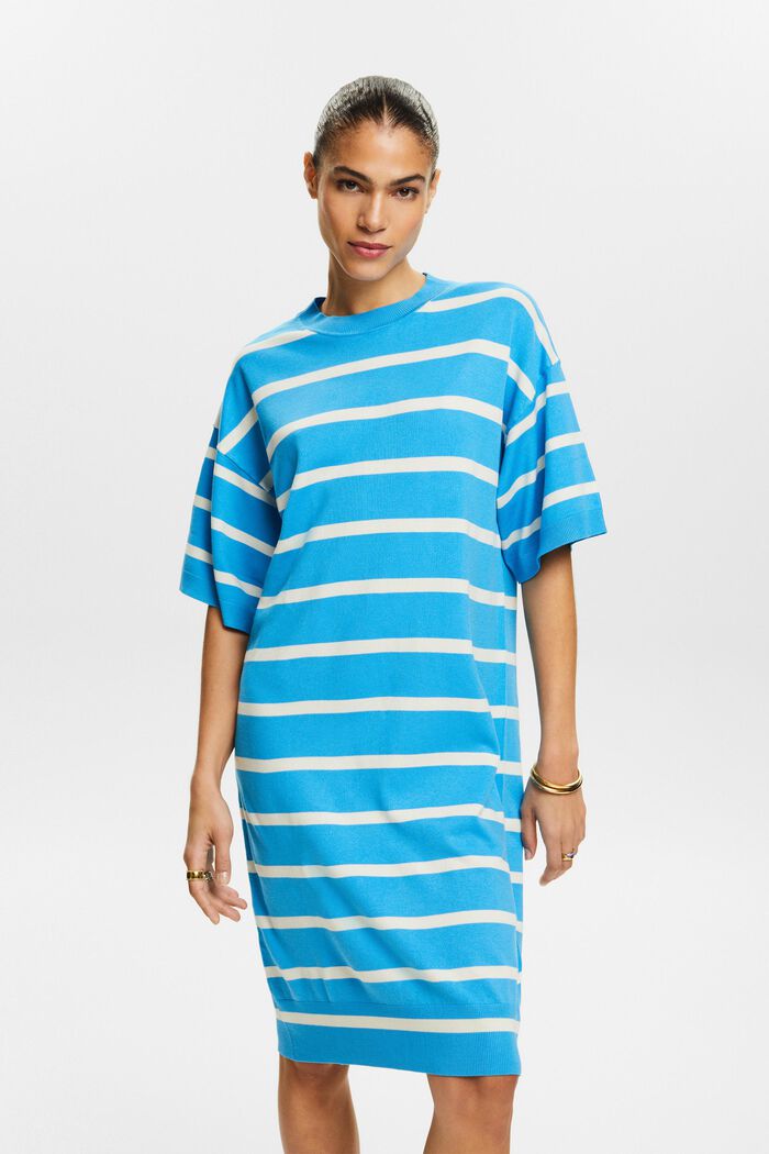 Robe-pull rayée de coupe oversize, BRIGHT BLUE, detail image number 0