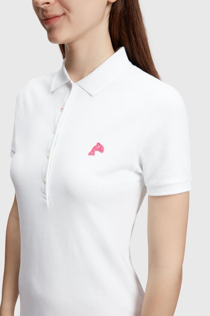 Robe polo classique Dolphin Tennis Club, WHITE, detail image number 2