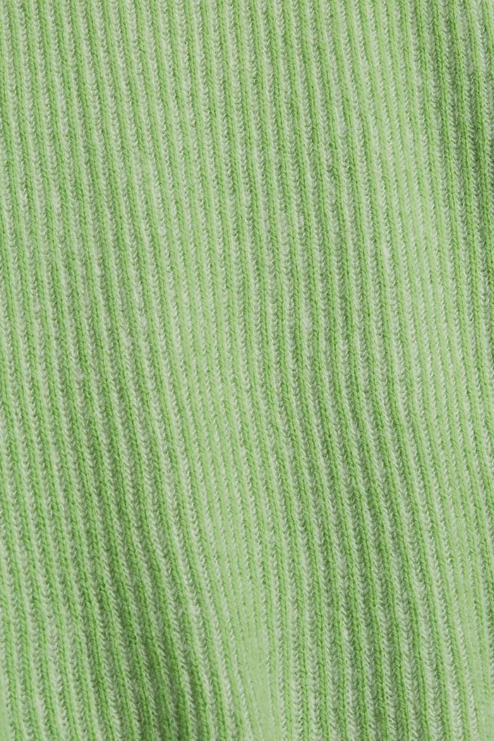 Pull-over en maille côtelée en laine mélangée à teneur en alpaga, GREEN, detail image number 4