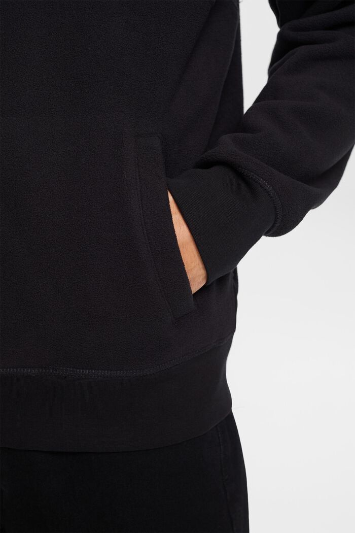 Sweat-shirt à capuche en molleton, BLACK, detail image number 2