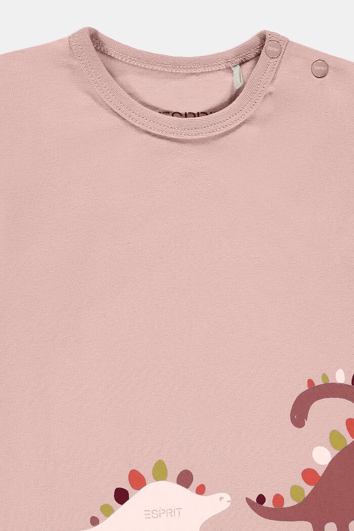 T-shirt manches longues imprimé, coton bio, PASTEL PINK, detail image number 2