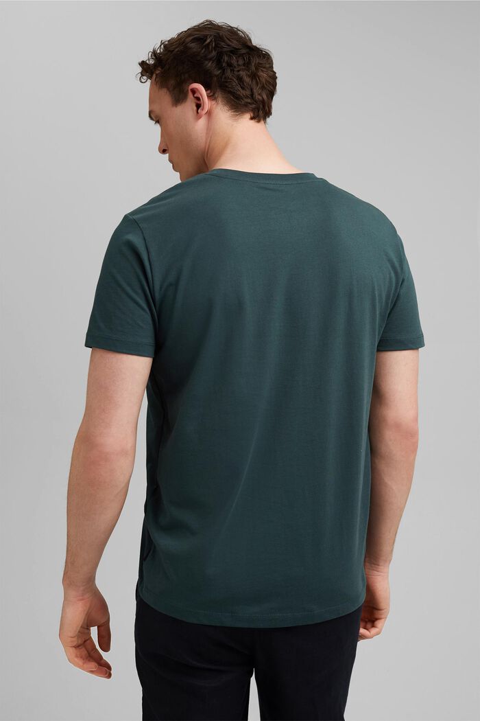 T-shirt en jersey doté d´un imprimé, 100 % coton bio, TEAL BLUE, detail image number 3