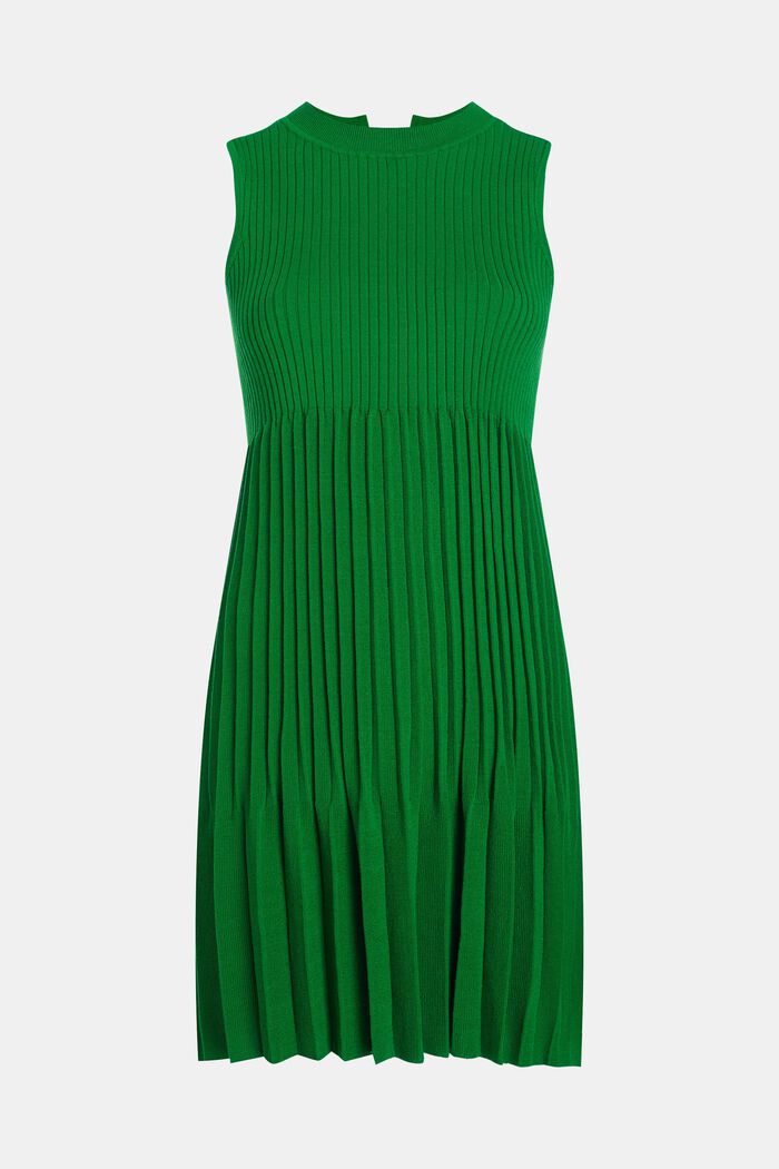 En matière recyclée : la robe-pull plissée, GREEN, detail image number 4