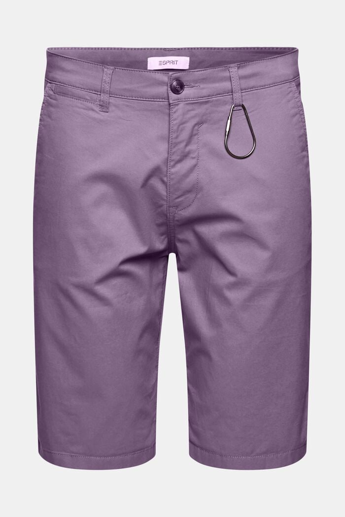 Pantalon court en coton biologique, DARK MAUVE, detail image number 6