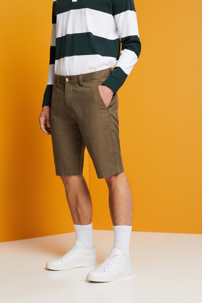 Short de style chino, DUSTY GREEN, detail image number 0