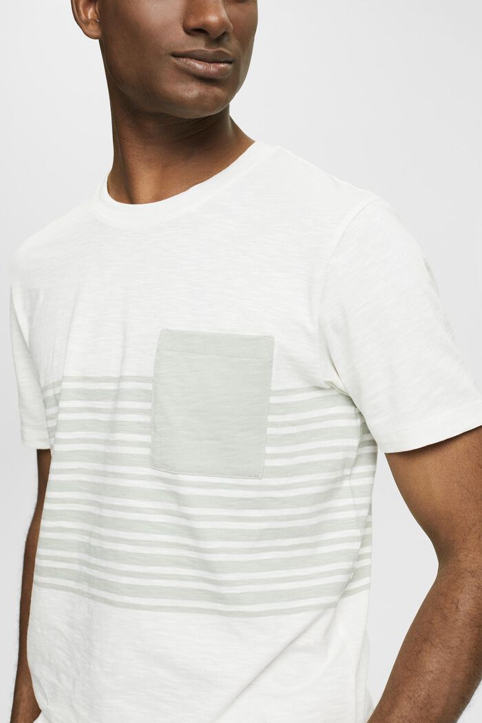T-shirt en jersey à motif à rayures, OFF WHITE, detail image number 1