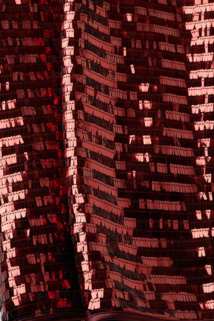 Robe à paillettes, BORDEAUX RED, detail image number 6