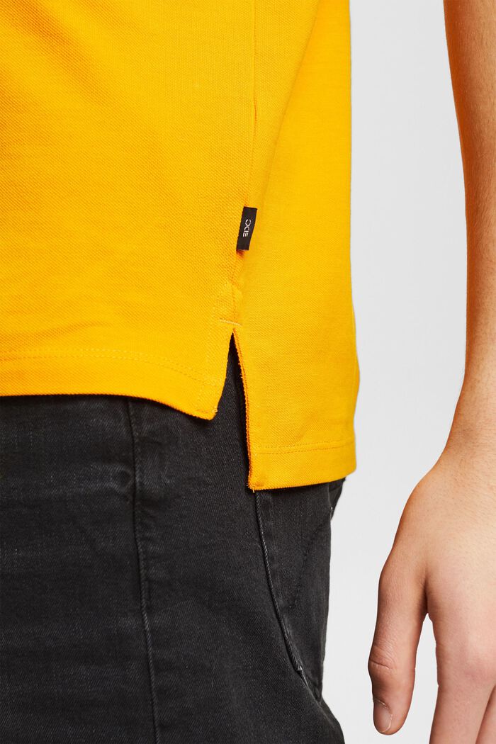 Polo en coton, SUNFLOWER YELLOW, detail image number 5
