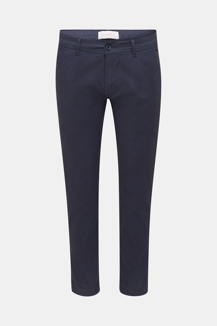 Pantalon chino en coton stretch, BLUE, detail image number 0