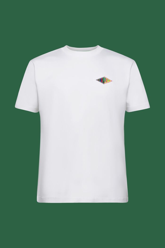 T-shirt en jersey de coton animé d’un logo, WHITE, detail image number 7