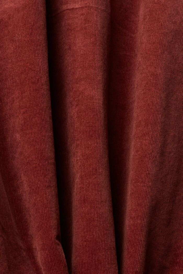 Robe en velours côtelé dotée d’un col à rabattre, RUST BROWN, detail image number 5