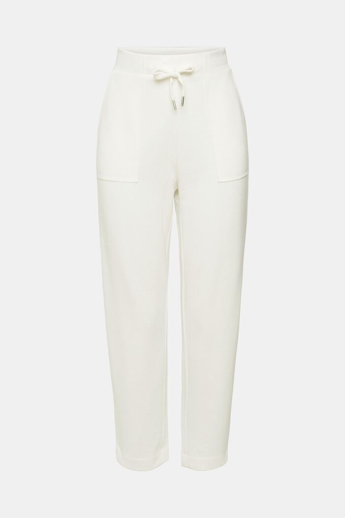 Pantalon de style jogging en maille à taille haute, OFF WHITE, detail image number 7