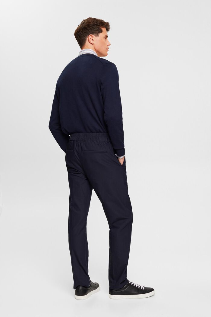 Pantalon de coupe Slim Fit à taille élastique, NAVY, detail image number 3