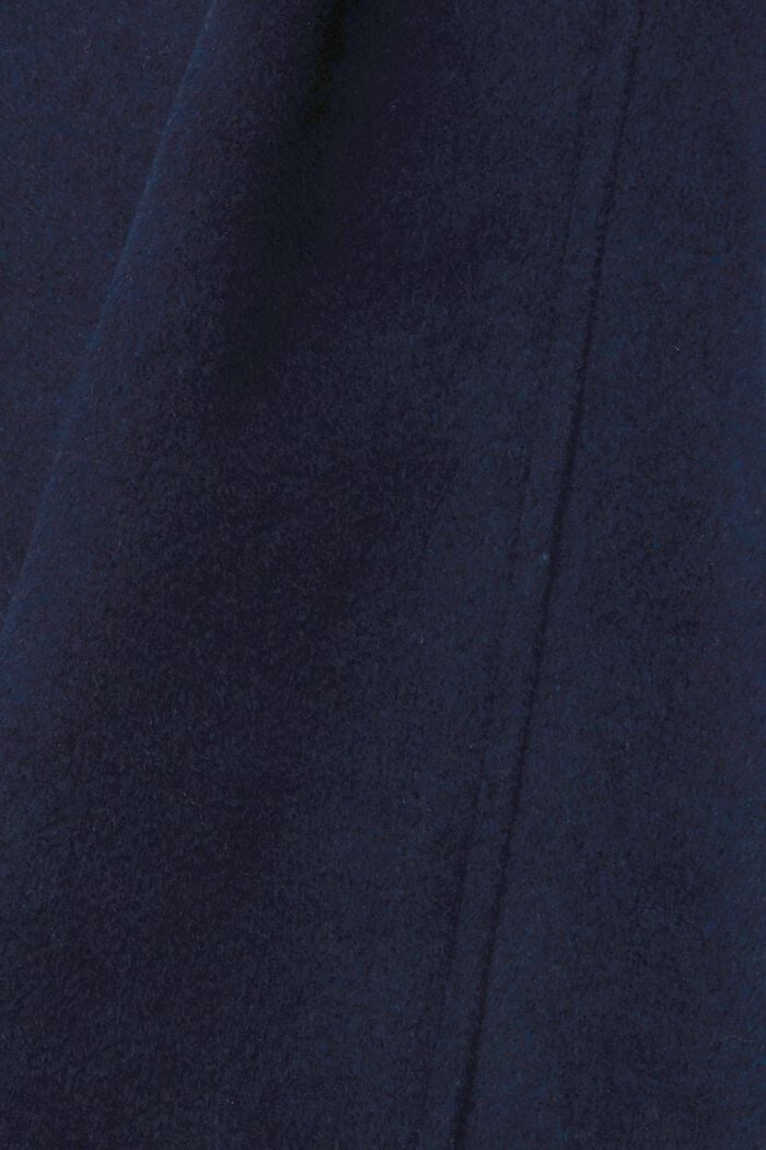 Manteau en laine mélangée à boutonnage croisé, NAVY, detail image number 5