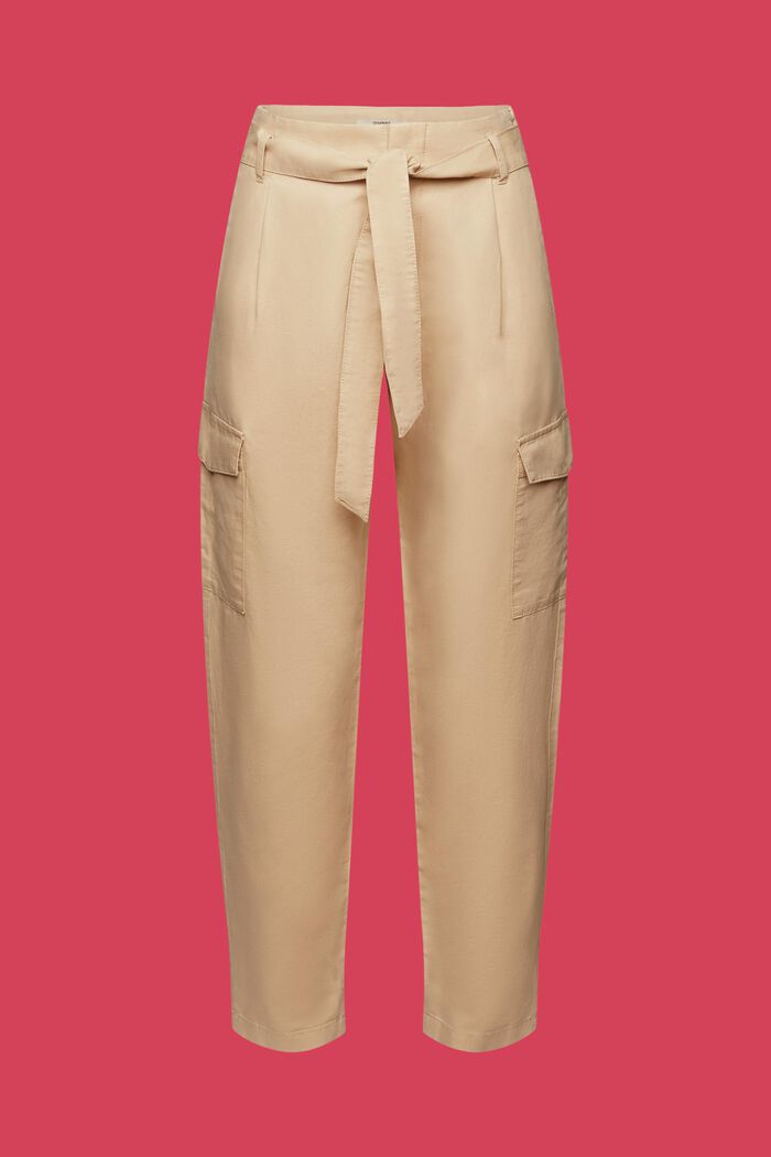 Pantalon cargo à ceinture, SAND, detail image number 6