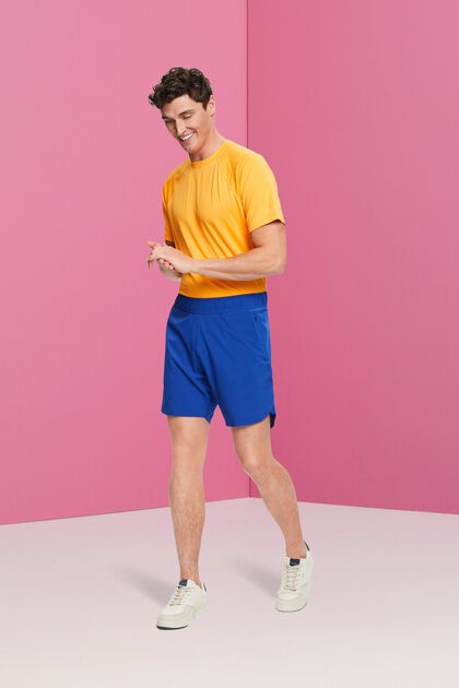 Short de sport à poches zippées, BRIGHT BLUE, overview