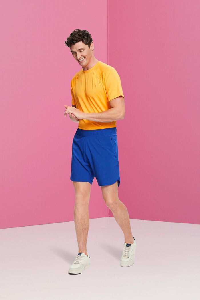 Short de sport à poches zippées, BRIGHT BLUE, detail image number 1