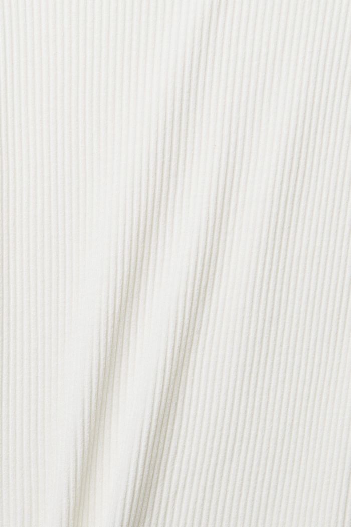 T-shirt côtelé à manches longues, coton mélangé, OFF WHITE, detail image number 5
