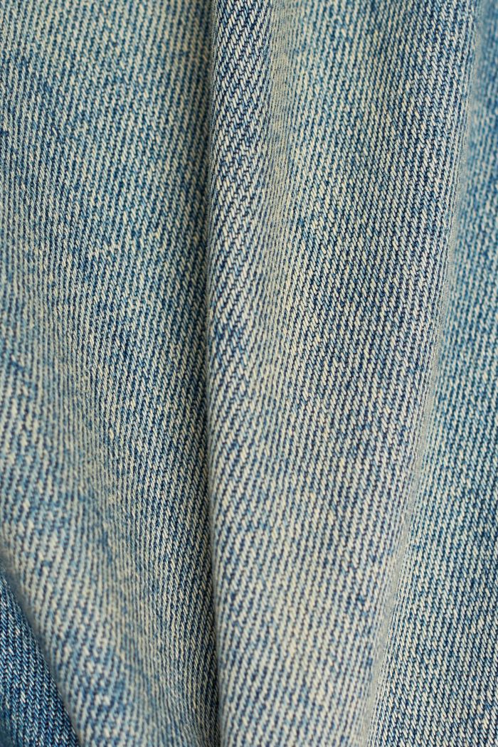 Jean Slim à la finition stone washed, coton biologique, BLUE MEDIUM WASHED, detail image number 6
