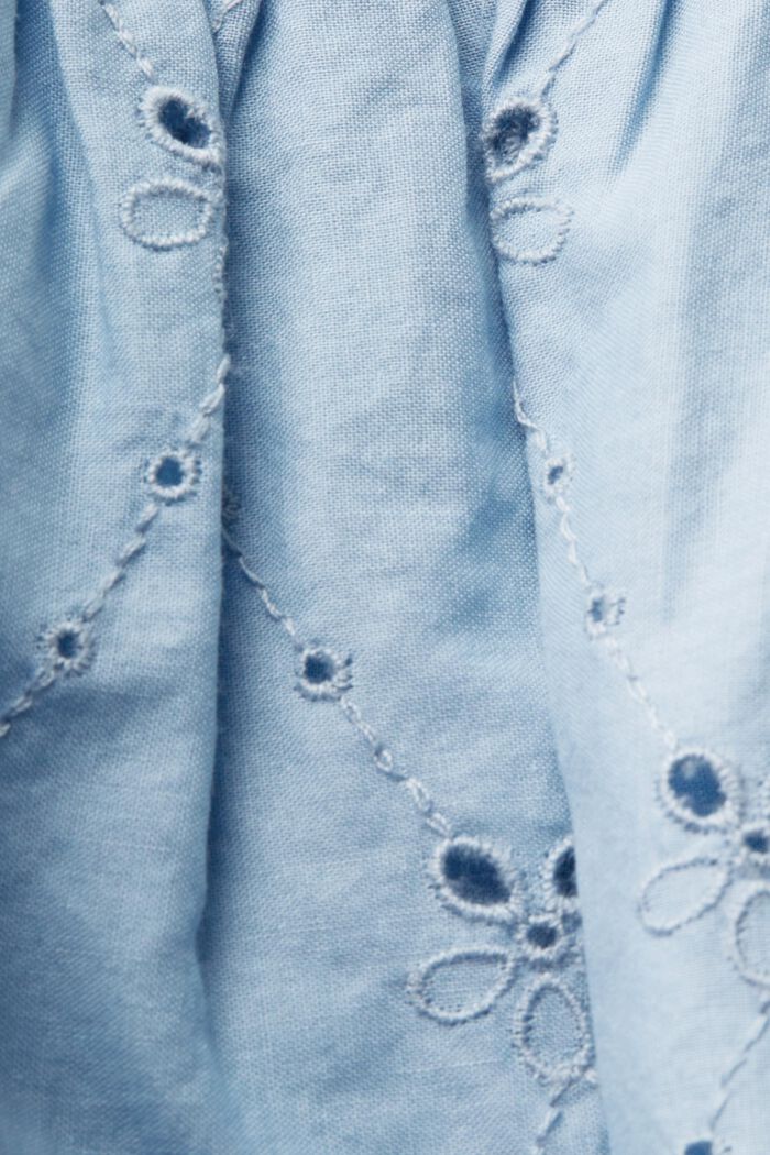 Robe brodée, 100 % coton, LIGHT BLUE LAVENDER, detail image number 4