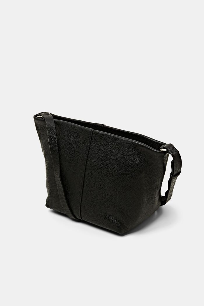 Petit sac porté épaule en cuir, BLACK, detail image number 2