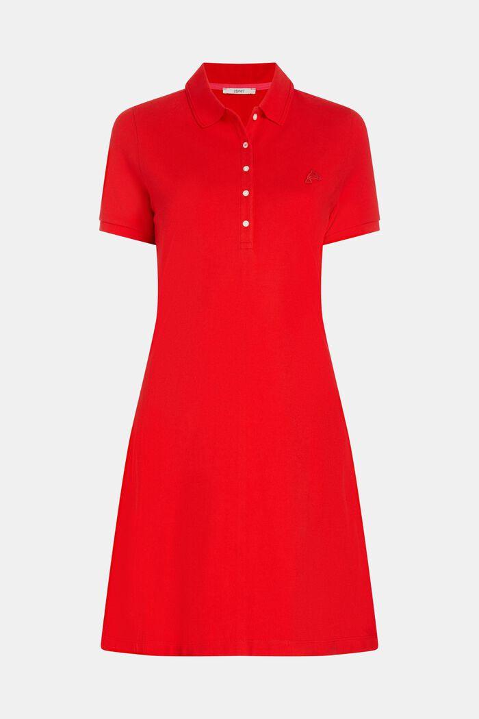 Robe polo classique Dolphin Tennis Club, RED, detail image number 4